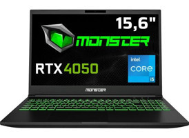 Monster Abra A5 V20.4.4 Harici GeForce RTX 4050 Intel Core i5 12450H 16 GB Ram 1 TB SSD 15.6 inç Full HD FreeDos Oyuncu Laptop