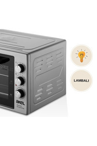 Akel AF280L 32 lt Izgaralı Klasik Midi Fırın Gri