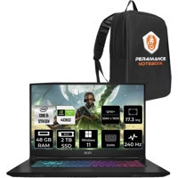 MSI Katana 17 B12VFK1031XTRP409 Harici GeForce RTX 4060 Intel Core i5 12450H 48 GB Ram 2 TB SSD 17.3 inç Full HD Windows 11 Pro Oyuncu Laptop + PER4 Çanta