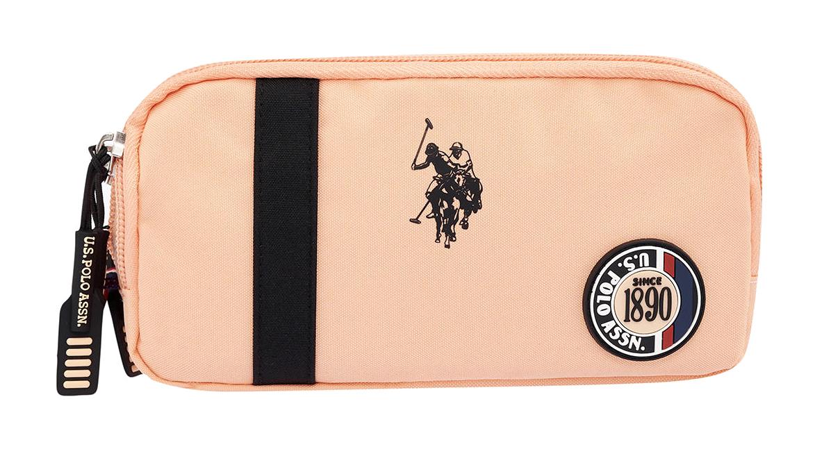 U.S. Polo Assn. PLKLK24005 Somon Düz Bez Bölmeli Çift Gözlü Dikdörtgen Cüzdan Kalemlik
