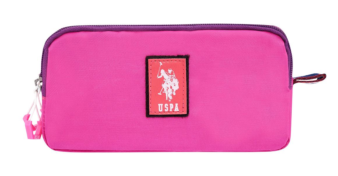 U.S. Polo Assn. PLKLK24604 Pembe Düz Bez Tek Gözlü Dikdörtgen Cüzdan Kalemlik