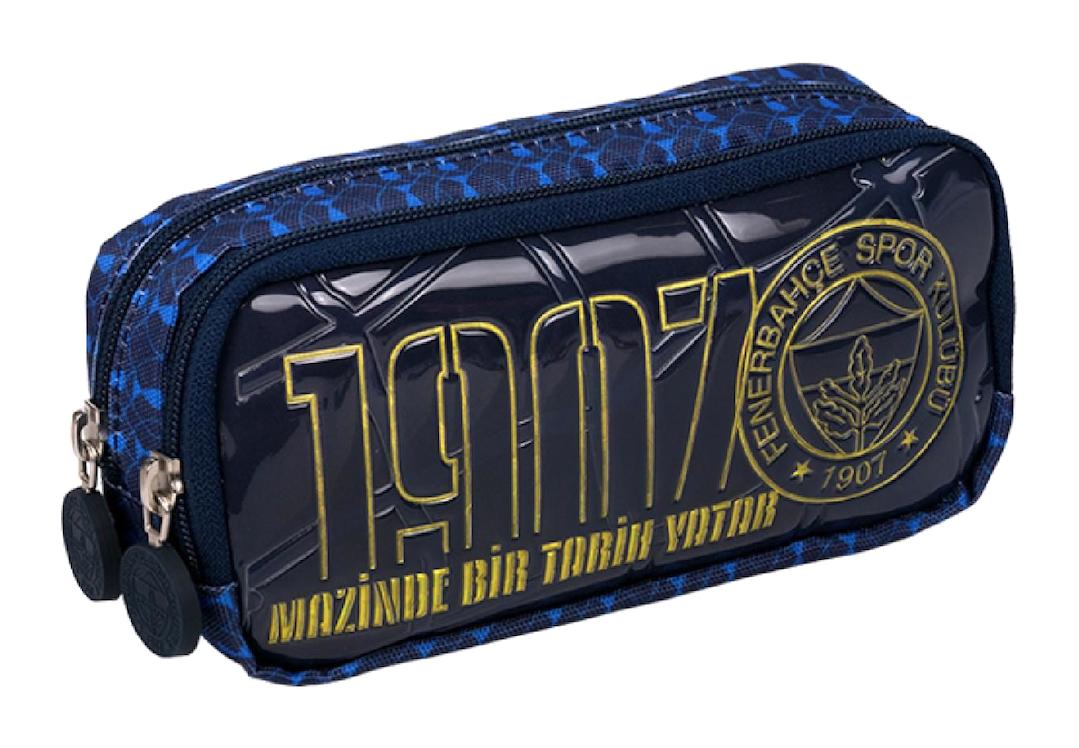 Fenerbahçe Mazinde Bir Tarih Yatar 24751 Lacivert Baskılı Bez Bölmeli Çift Gözlü Dikdörtgen Cüzdan Kalemlik
