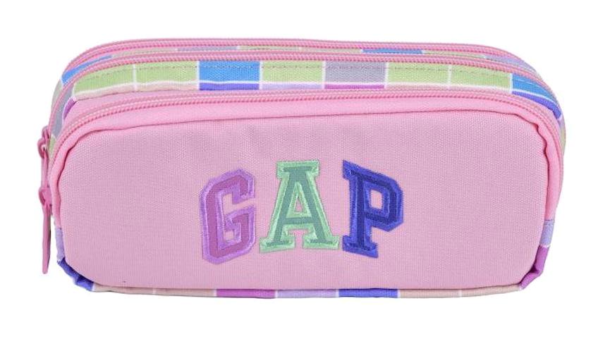Gap 12803 Pembe Düz Bez 3 Gözlü Oval Cüzdan Kalemlik