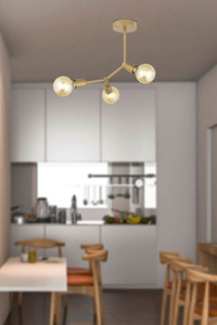 Apliqa Abelia 5'li Siyah Sarkıt Modern Metal Salon-Oturma Odası Avize