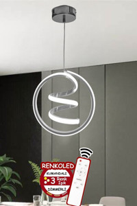 Pera 3'lü Gri Sarkıt Modern Alüminyum Salon-Oturma Odası Avize