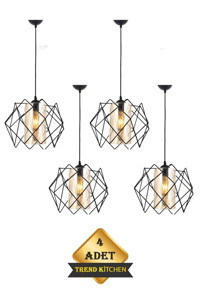 Taşcan Aydınlatma Harmoni 6'lı Bej Metal Modern Metal Salon-Oturma Odası Avize