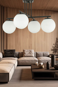 Apliqa Lora 3'lü Bej Kristal Taşlı Modern Metal Salon-Oturma Odası Avize