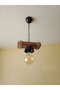 Osc Home Aydınlatma Tasarım Tekli Siyah Metal Modern Alüminyum Salon-Oturma Odası Avize
