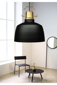 Hegza Lighting Tekli Siyah Metal Modern Alüminyum Salon-Oturma Odası Avize