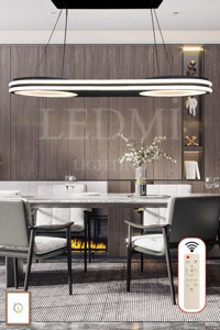 Ladco Aydınlatma A-414-1S Tekli Siyah Halka Modern Alüminyum Salon-Oturma Odası Avize