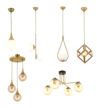 Apliqa 5'li Kahverengi Sarkıt Modern Metal Salon-Oturma Odası Avize