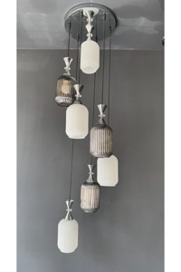 Begüsa No:2 Tekli Kahverengi Sarkıt Modern Ahşap Salon-Oturma Odası Avize