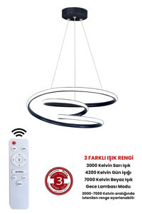 Özpolataydınlatma Yıldız Kelly Tekli Gümüş Sarkıt Modern Krom Salon-Oturma Odası Avize