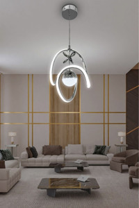 Ladco Aydınlatma A-5132-60-G Tekli Altın Ledli Modern Alüminyum Salon-Oturma Odası Avize