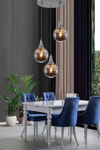 Noas Yl77-6062 Tekli Bej Ledli Modern Lazer Kesim Salon-Oturma Odası Avize