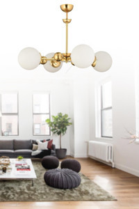 Homing Ayd-2618 Tekli Bej Modern Kumaş Salon-Oturma Odası Avize