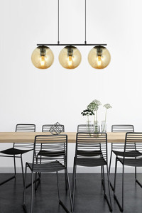 Felicity Mirror 19 Tekli Kahverengi Ledli Modern Ahşap Salon-Oturma Odası Avize