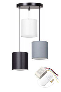 Vinner Mk03 3'lü Kahverengi Plafonyer Eskitme Metal Salon-Oturma Odası Avize