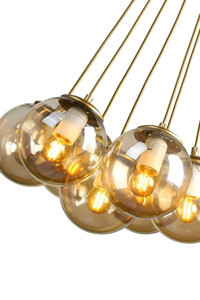 Nest Aydınlatma Tekli Siyah Sarkıt Retro Metal Salon-Oturma Odası Avize