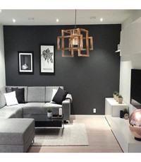 Begüsa No:5 Tekli Beyaz Sarkıt Modern Ahşap Salon-Oturma Odası Avize