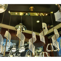 Dorbien Av-6130-2Bkr-1Tk Tekli Metalik Sarkıt Modern Alüminyum Salon-Oturma Odası Avize