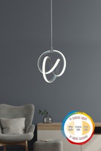 Decorita Tekli Gri Kristal Taşlı Modern Cam Bebek-Çocuk Odası Avize