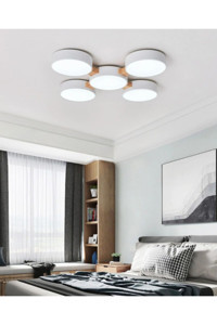 Rmdshop Alfa 3'lü Kahverengi Sarkıt Modern Ahşap Salon-Oturma Odası Avize