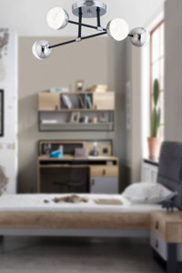 Sanctum 3'lü Bej Sarkıt Modern Alüminyum Salon-Oturma Odası Avize