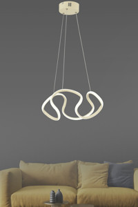 Decorita Tekli Beyaz Kristal Taşlı Modern Cam Bebek-Çocuk Odası Avize