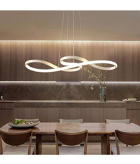 Eys Aydınlatma 2'li Siyah Modern Metal Salon-Oturma Odası Avize