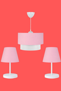 Art&Gift 3'lü Bej Sarkıt Modern Kumaş Salon-Oturma Odası Avize