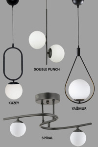 Evsehomes Tekli Mavi Resimli Modern Kumaş Bebek-Çocuk Odası Avize
