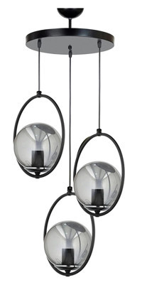 Avizade 3'lü Altın Kristal Taşlı Modern Metal Salon-Oturma Odası Avize
