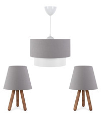 Art&Gift Tekli Siyah Sarkıt Modern Kumaş Salon-Oturma Odası Avize