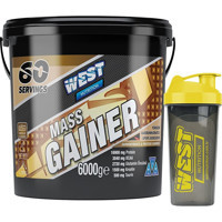 West Nutrition Çikolata Aromalı 60 Servis Kilo Aldırıcı Gainer 6000 gr Toz + Shaker