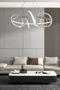Ladco Aydınlatma A-167-6 6'lı Krem Sarkıt Modern Alüminyum Salon-Oturma Odası Avize
