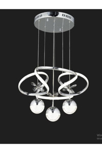 Osc Home Caka 5'li Siyah Küre Modern Metal Salon-Oturma Odası Avize