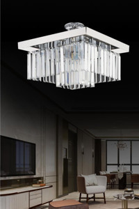 Homing Ayd-3177 Tekli Siyah Kumaş Modern Kumaş Salon-Oturma Odası Avize