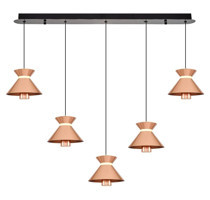 Odi Home Tekli Siyah Modern Çelik Salon Avize