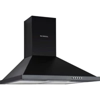 Kumtel DP6-S 140 W 60 cm Metal Yüzey Bacalı-Bacasız Duvar Tipi Davlumbaz Siyah