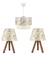 Art&Gift Tekli Siyah Modern Kumaş Salon-Oturma Odası Avize
