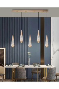 Oceanpoint Tekli Bej Hasır Rustik Hasır Salon-Oturma Odası Avize
