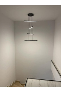 Oktay Arda Tekli Kırmızı Sarkıt Eskitme Plastik Salon-Oturma Odası Avize