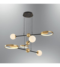 Oia Light Ols09 Spider Tekli Bej Modern Bambu Salon Avize