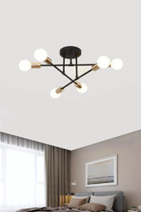 Evsehomes Tekli Mavi Pasta Modern Kumaş Bebek-Çocuk Odası Avize