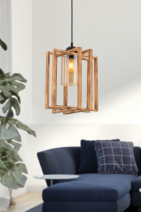 Bby Home & Desıgn Kyros Tekli Çok Renkli Sarkıt Modern Kumaş Salon-Oturma Odası Avize