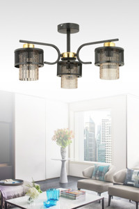 Eslight E153 Tekli Pembe Hasır Otantik Hasır Salon-Oturma Odası Avize