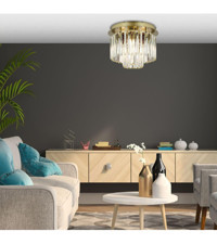 Apliqa Natali 8'li Beyaz Modern Krom Salon-Oturma Odası Avize