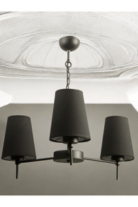 Avizade 3'lü Beyaz Sarkıt Modern Metal Salon-Oturma Odası Avize