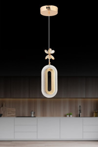 Home 4'lü Siyah Halka Modern Alüminyum Salon-Oturma Odası Avize